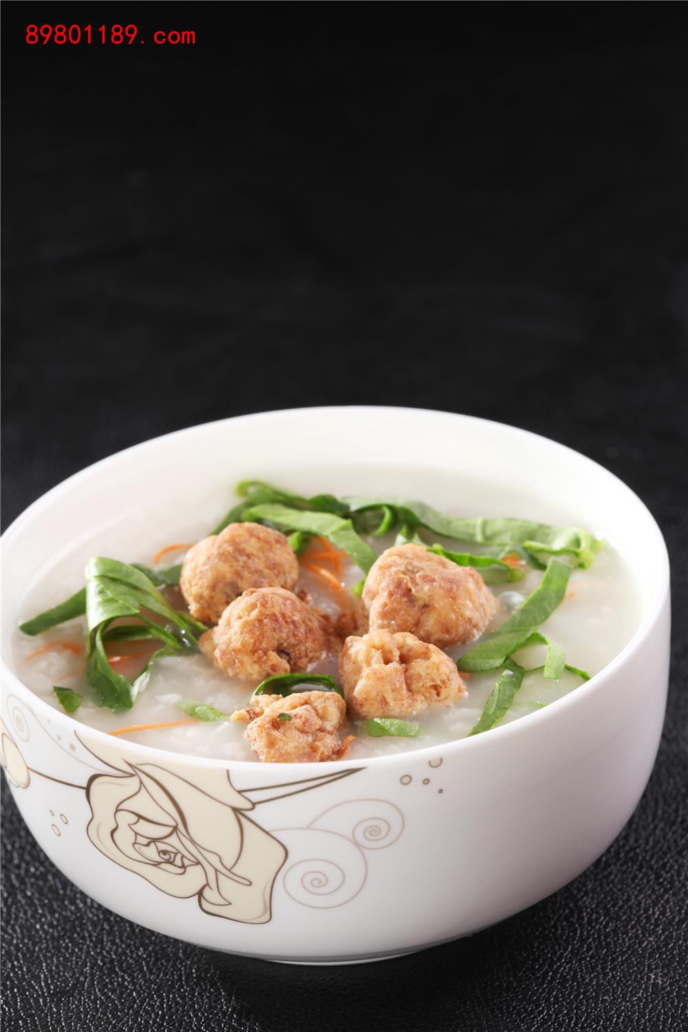 菜丝肉丸粥